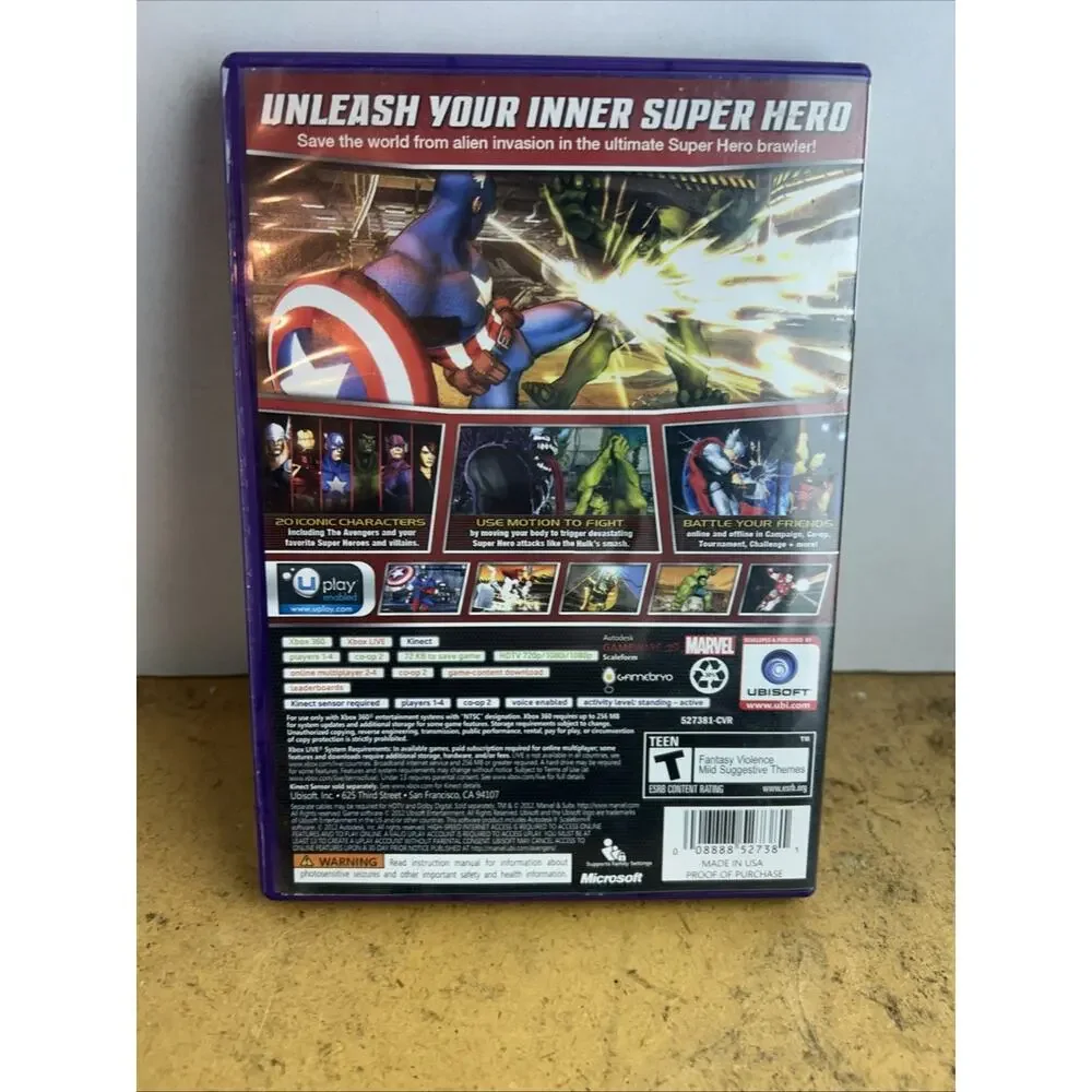 Marvel Avengers Battle for Earth Xbox 360 Kinect Game Ubisoft